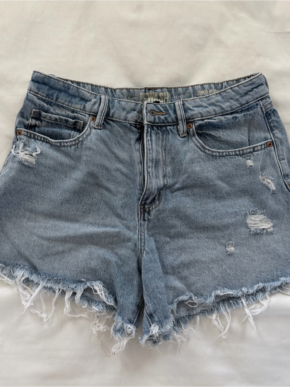 Rewash Light Blue Distressed Denim Cutoff Shorts